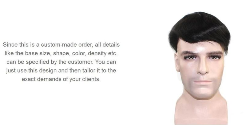 Real Human Hair - Custom Lace Base with PU - Best Seller Hair Replacment System