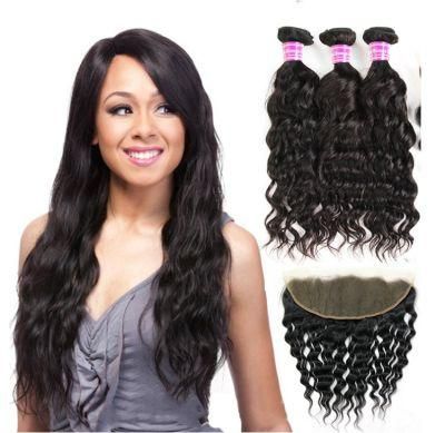 Kbeth Human Hair Water Wave Bundles with Lace Frontal Closure Brazilian Hair 3 Bundles Deal with 13X4 Closure Remy Human Hair Weave Wholesale