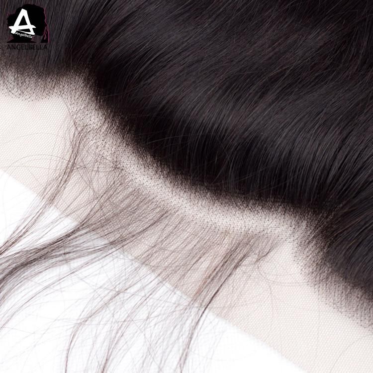 Angelbella 100% Mink Brazilian Virgin Hair Frontal Silky Straight 13X4 Swiss Lace Frontals