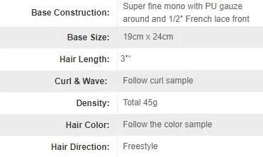 Lw2311: Hot Sale Durable Human Hair Replacement System