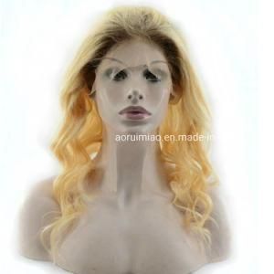 Virgin Ombre Blonde Human Hair Wig Remy Brazilian Lace Front Wigs