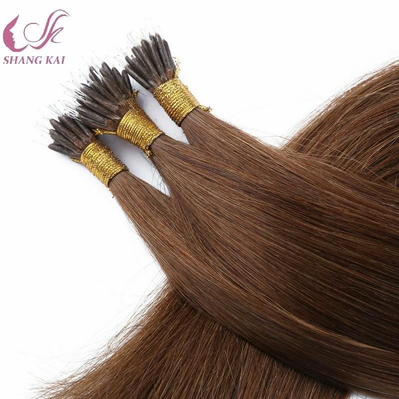 Wholesale Double Drawn Thick End Hair Extensions Nano Tip Ponytail Hair Extension