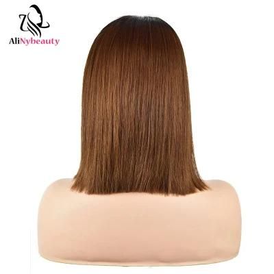 180 Density Short Bob Wig Straight Brazilian Human Hair