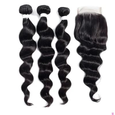 Kbeth Deep Loose Wave Bundles Natural Double Weft Sample 28 Inch Cuticle Aligned Mink Brazilian Virgin Raw Human Hair Bundle