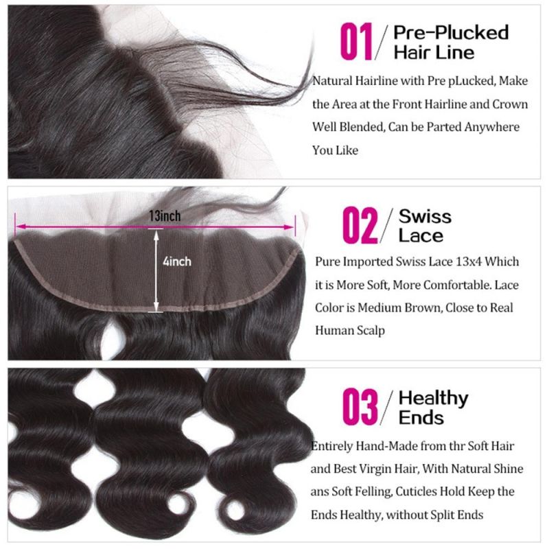 Kbeth Women Closure in Stock Fashion 13*4 Lace Frontal Body Wave 8inch Remy Human Hair Closures Factory Cheap Price Wholesale