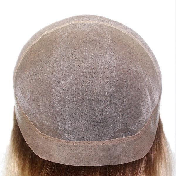 Lw1169 Fine Mono Base Long Blond Color Human Hair Replacement for Women