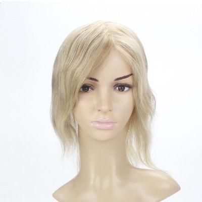 Lw4058 Full Mono Wig with Stretch Lace on Crown Female Toupee