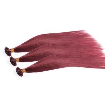 Kinky Curly I Tip Microlinks Human Hair Extensions Hair for Black Women Brazilian Virgin Hair Bulk Natural Black Color Extension
