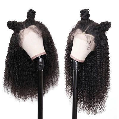 Natural Color 13*6 Remy Kinky Curly Lace Front Wigs