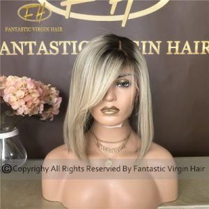 Fantastic Chinese Virgin/Remy Human Hair Full/Frontal Lace Wig with Full Bang