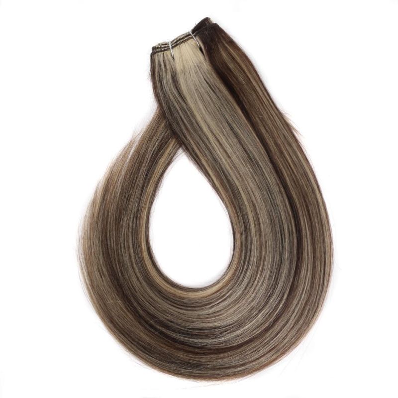 Factory Wholesale Hair Weft Machine Piano P6 613# Color Straight Weave Human Hair