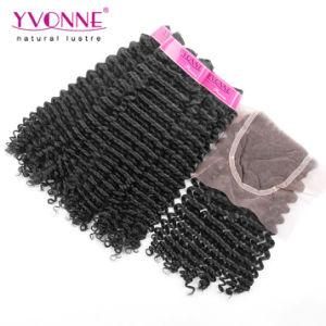 Yvonne Hair Brazilian Kinky Curl Hair Bundle with Closure 100 Virgin Hair Weave