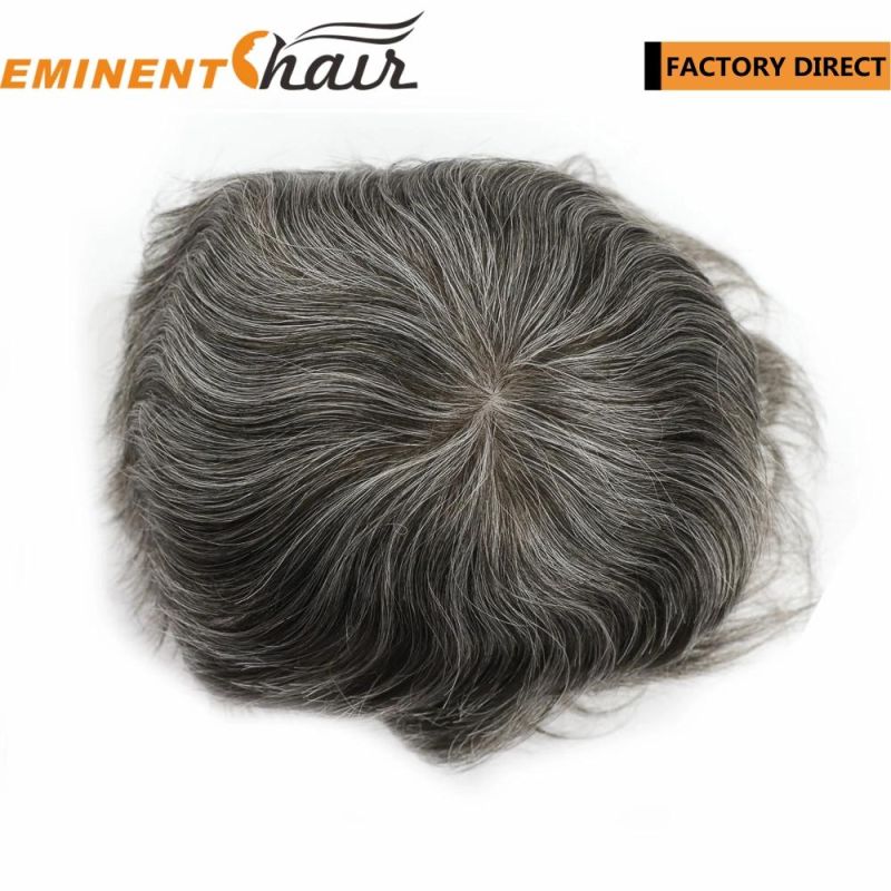 Silk Top Men′s Human Hair Prosthesis Toupee