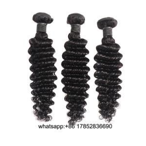 10A Brazalian Indain Peruvian Virgin Human Hair Remy Hair Extensions Natural Color Deep Wave Hair Weft