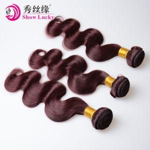 Chinese Virgin Hair Weft 100% Remy Red Burgundy Human Hair Extension Body Wave