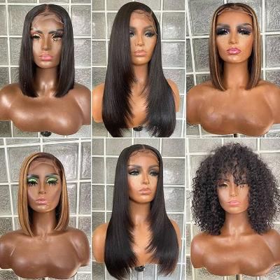 Top Grade Brazilian Indian Virgin Hair Swiss Transparent HD Lace Pre-Plucked Hairline Wigs