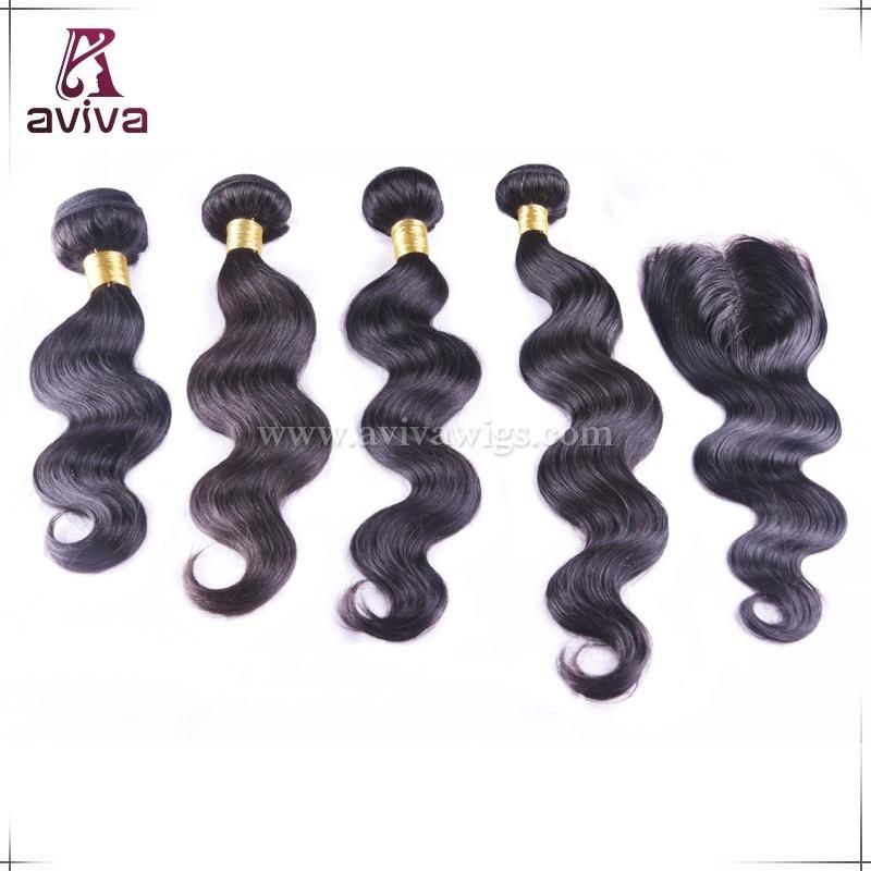 Factory Weaving Body Wave Hair Extension Double Drown Remy Virgin Brazilian Human Hair