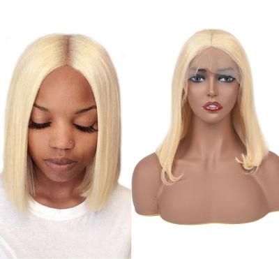 613 Blonde Bob Lace Front Human Hair Wigs Pre Plucked Blond Bob Lace Wig