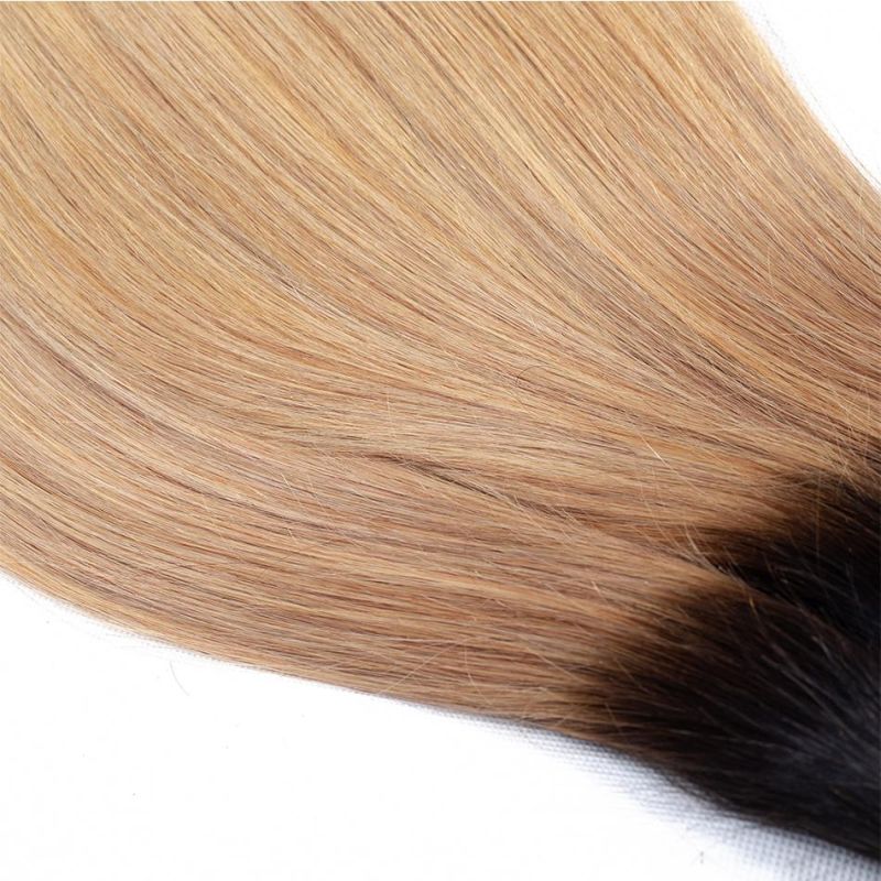 Color 1b/27 Natural Straight Peruvain Remy Human Hair