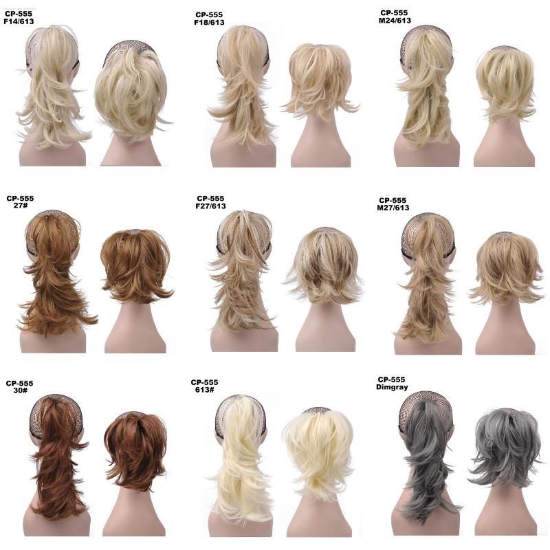 Two Shaded Strle Synthetic Clip in Hairpiece Ponytail Hair Extension