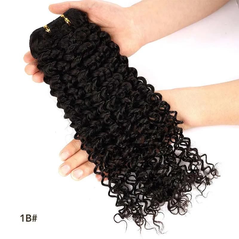 Remy Kinky Curly Colorful Human Hair Extensions 12-26′′