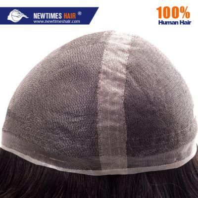 Fine Welded Mono Lace High Quality Remy Human Hair Men Women Toupee