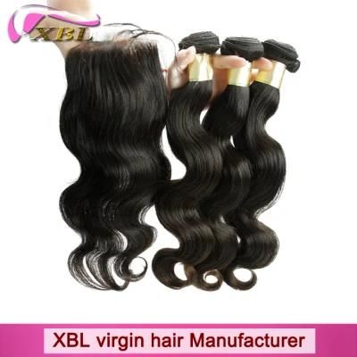 Virgin Hair Weave Bundles Peruvian Hair Closure