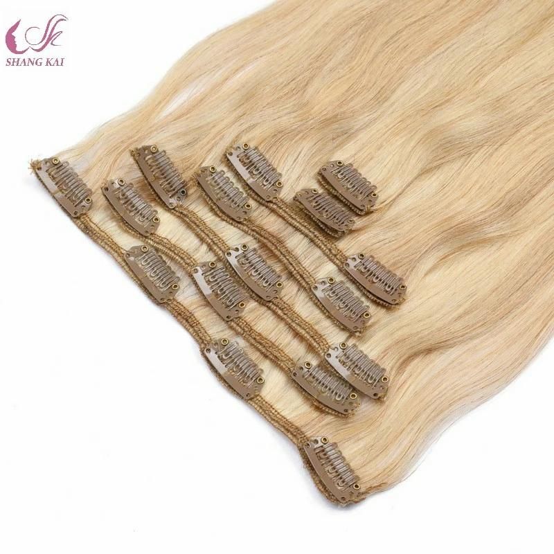 Brazilian Remy Human Hair Extension Human Hair Clip 100% Human Hair
