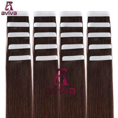 Aviva Hair Extension Tape in Hair Extension Virgin Hair Skin Weft PU Tape Human Hair Extension (AV-TP0020-2)