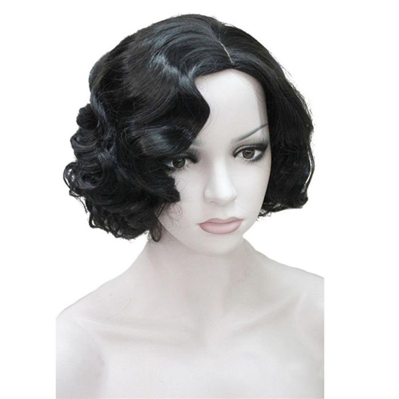 Lace Front Flapper Hairstyles Wig for Women Finger Wave Retro Style Short Human Hair Remy Brazilian Wig Cosplay