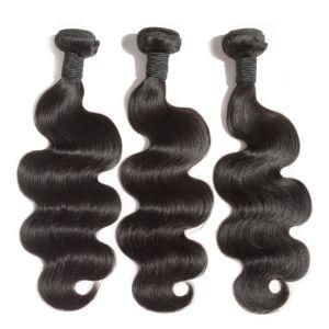 16&quot; Human Hair Wefts 100% Real Human Hair Good Quality No Shedding Black Body Wave Singe Drawn Thick Hair End