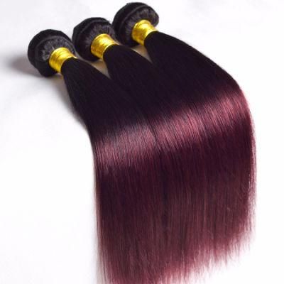 Ombre Color 1b 99j Brazilian Human Remy Hair Weave
