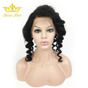 High Quality Virgin Brazilian Human Hair of Natural Color Loose Wave Lace Wig