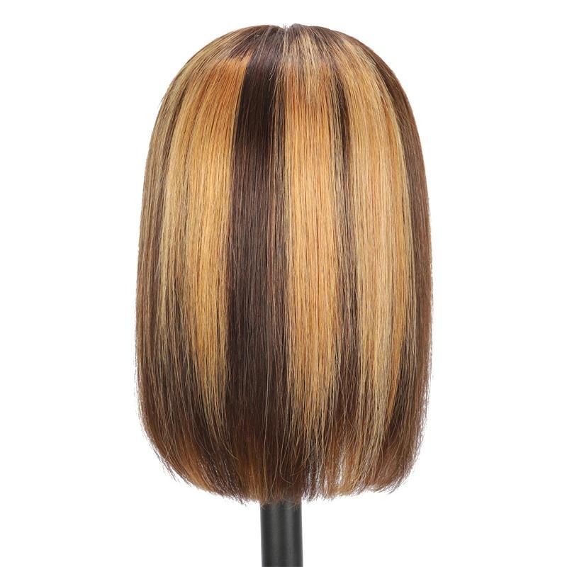 P4 / 30 Piano Color Front Lace Human Hair Bobbing Headgear 13 × 4 Bob Lace Front Lace Wig