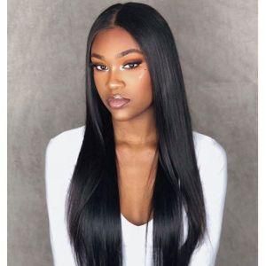 Natural Straight Middle Part 100% Human Hair Full Lace Wig