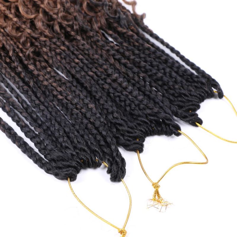 22 Inch Goddess Box Braids Crochet Hair with Curly Ends Pre-Looped Synthetic Braiding Bohemian River Locs for Black Women