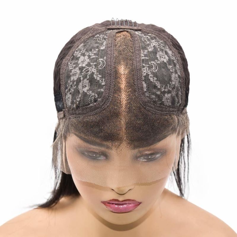 Black Curly Bob 13X6 T Part Lace Front Wig Short Bob Human Hair Wigs 1b/30 1b/99j Burgundy Remy Hair for Women