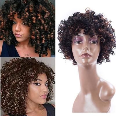 Kinky Curly Wig Short Afro Kinkys Curly Hair Wig Synthetic Hair