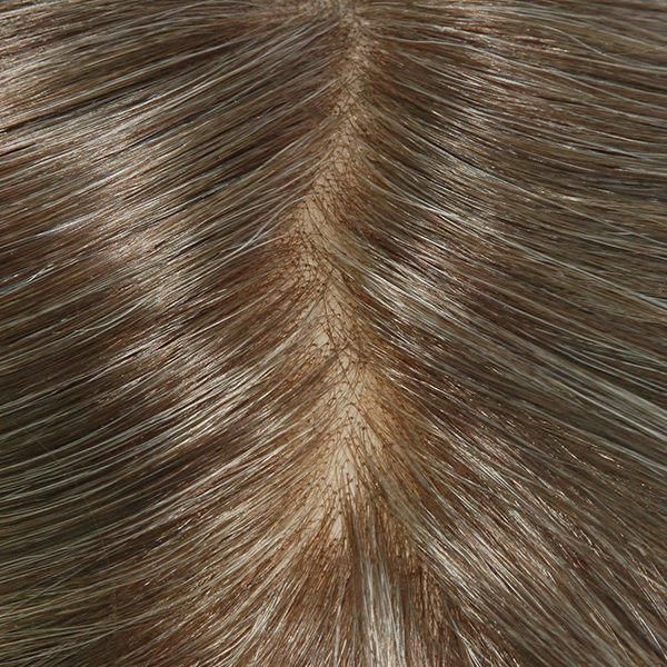 PU Coating with Double Split Knots All Over Human Hair Wig for Men