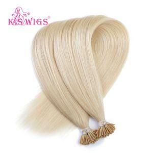 K. S Wigs I Tip Hair&#160; Color #22 Virgin Remy Human Hair Extension