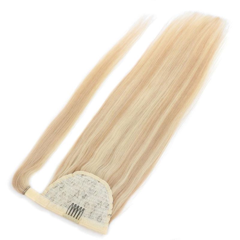 100% Unprocessed No Sheeding Clip in Human Hair Ponytail