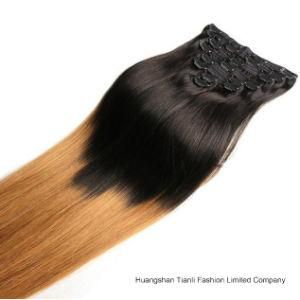 Popular New Fashion Ombre Hair Extension Clipin Hair