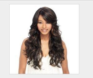 Hot Sale Natural Black Wave Virgin Remy Hair Synthetic Wig