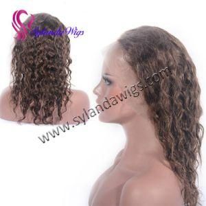 #4 Brazilian Remy Curly Human Hair Lace Frontal Wigs 14 Inch Human Hair Wig with Free Shipping
