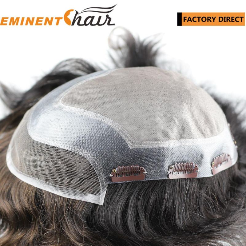 Natural Gradual Hairline Lace Front Human Hair Men′ S Toupee