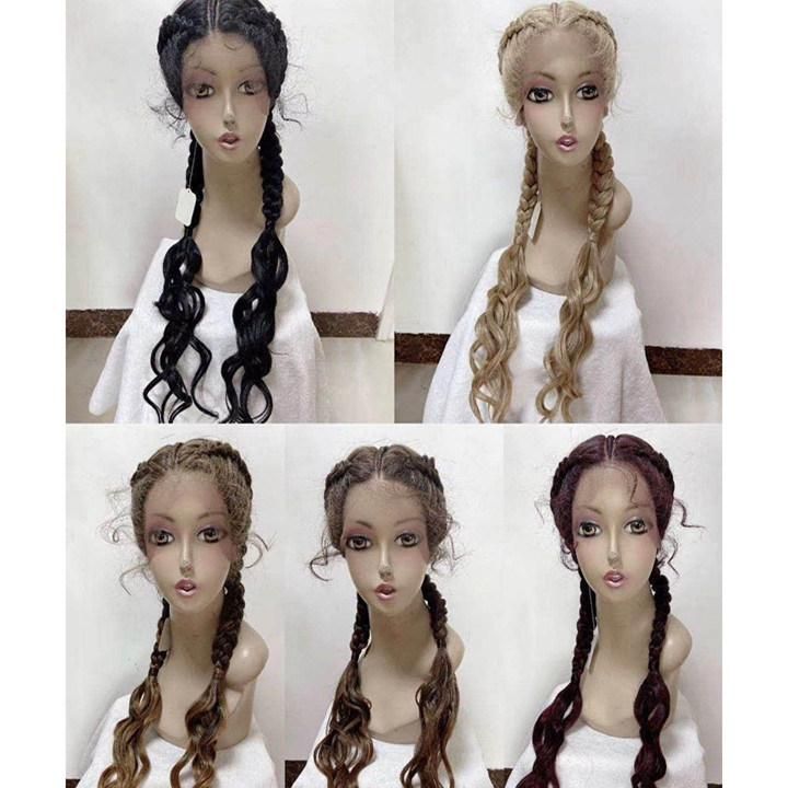 New Products Braide Wigs Synthetic Hair Lace Front Wig