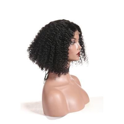 Short Curly Bob Brazilian Lace Front Wigs Pre Plucked Human Hair Wigs
