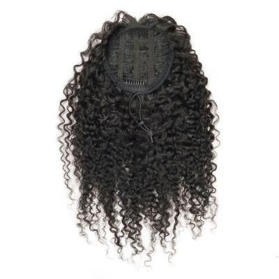 Wholesale Unprocessed Raw Natural Drawstring Ponytail Hair Extension