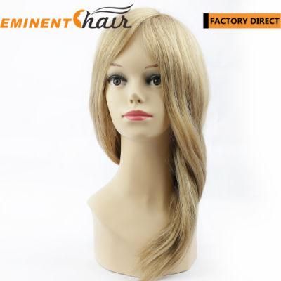 Mono Base Blond European Hair Women Toupee Wig