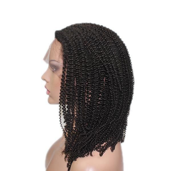 Lx192 Kinky Curl U-Part Full Cap Human Hair Women Hair Systems